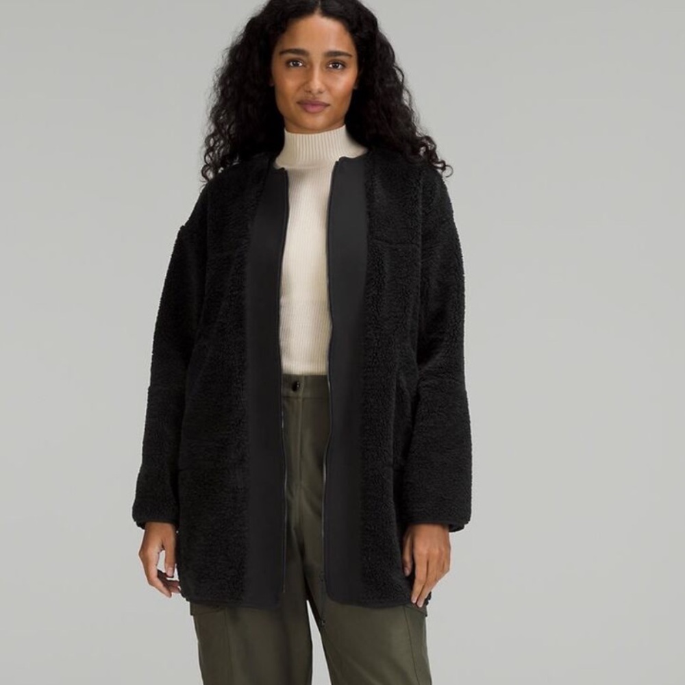 Lululemon Collarless Textured Fleece Full Zip